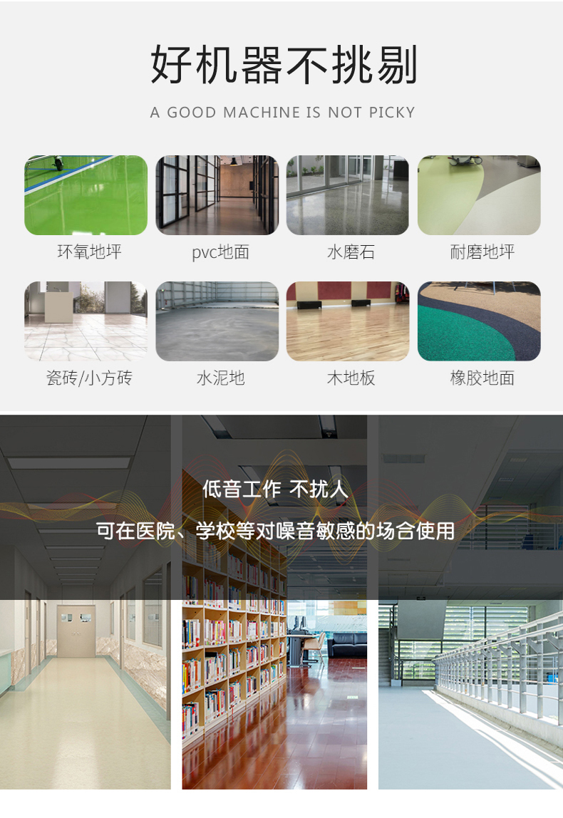 手推式洗地機(jī)M70適用場所
